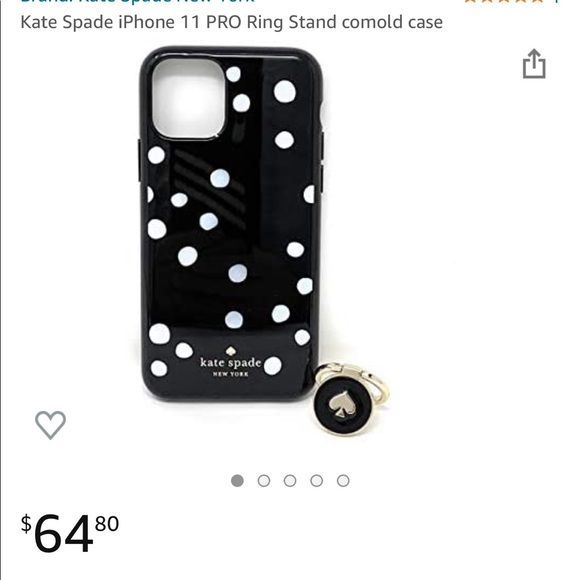 Kate Spade Iphone 11 Pro Max Comold Case with Ring stand - Picture 7 of 7